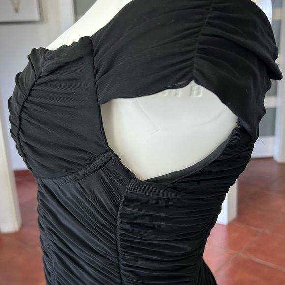 Astr the label black mesh bodycon black dress women’s size medium - Picture 5 of 6